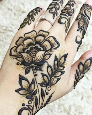 cara membuat motif henna tangan sederhana