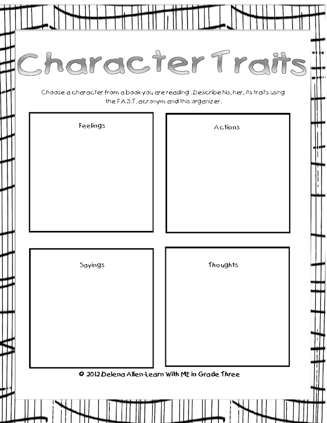 Character Traits Worksheet