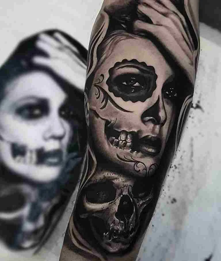 Tatuajes de Catrinas la muerte bella