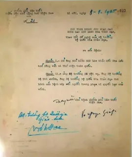 Sắc lệnh số 21 (8-9-1945) do ông Võ Nguyên Giáp ký cử ông Ngô Đình Nhu làm Giám đốc Nha Lưu trữ và Thư viện toàn quốc theo đề nghị của Bộ trưởng Bộ Quốc gia Giáo dục.