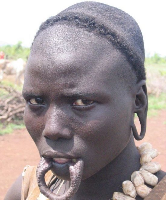 Lip Plates on Mursi Tribes