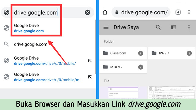 Buka Browser dan Masukkan Link drive.google.com