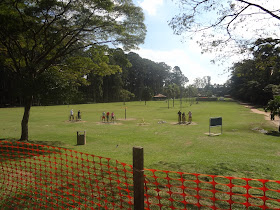 Equipamentos para ginástica no Parque do Carmo