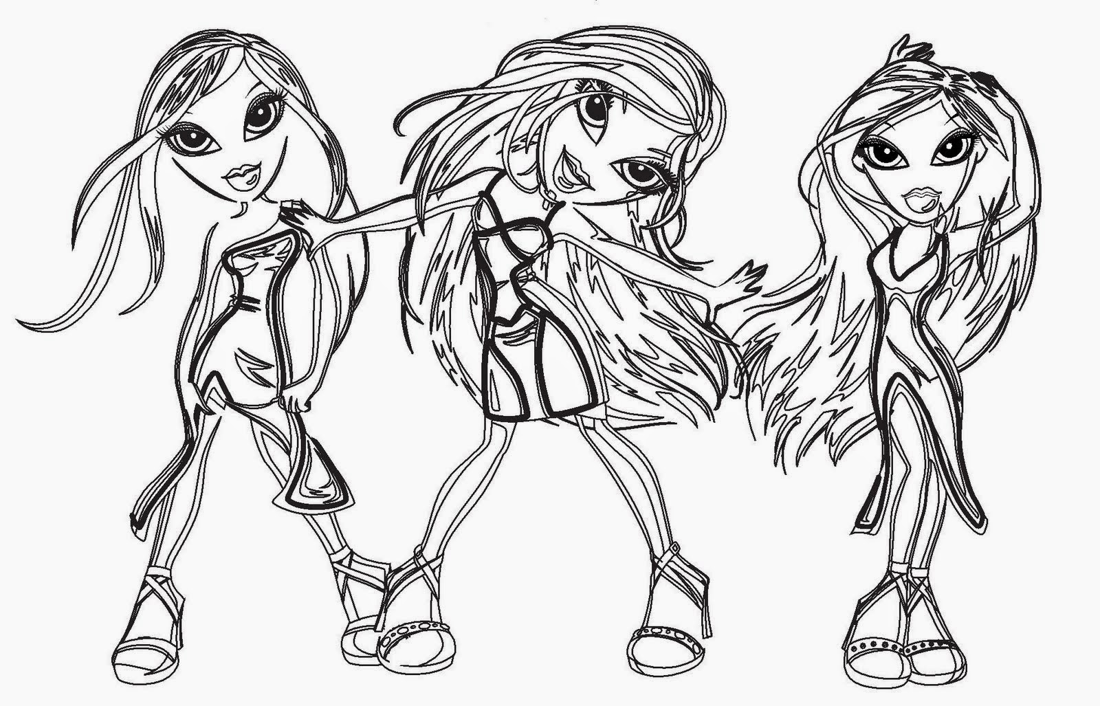 Download Coloring Pages: Bratz Coloring Page 2