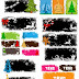 Grunge Christmas Vector Banners Set