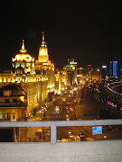 A magnificent picture of The Bund at night from our restaurant: (img )