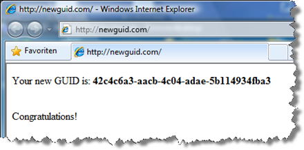 Create a new guid quickly.
