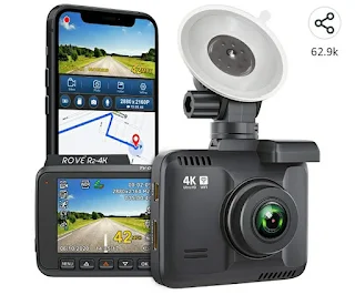 Rove R2-4K Dash Cam Built in WiFi GPS Car Dashboard Camera Recorder with UHD 2160P, 2.4" LCD, 150° Wide Angle, WDR, Night Vision