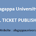 Alagappa University Hall Ticket 2018