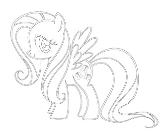 #16 Fluttershy Coloring Page