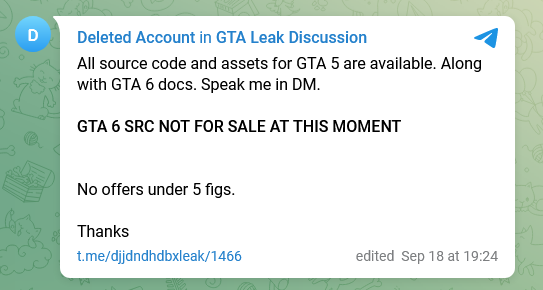 Após leak de GTA 6, suposto hacker quer negociar código fonte de GTA 5