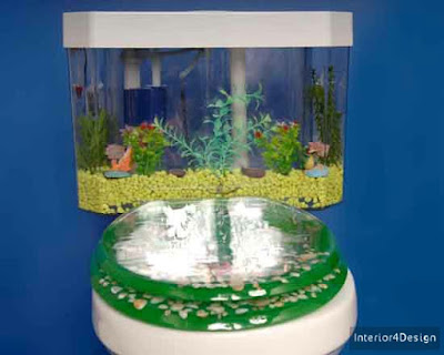 Fantastic Aquarium Design on Toilet Tank