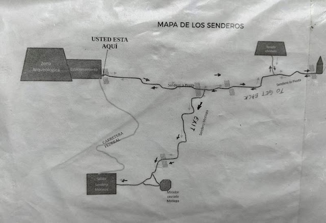 mappa sentiero giungla Palenque