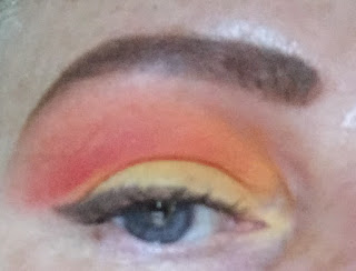 E.L.F. Cosmetics Lock on Liner and Brow Cream in Light Brown on me eye and brow before aerobics