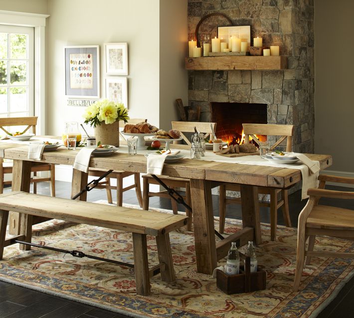 Pottery Barn Rustic Dining Room Table