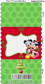 Mickey y Minnie Santa: Kit para Navidad para Descargar Gratis.