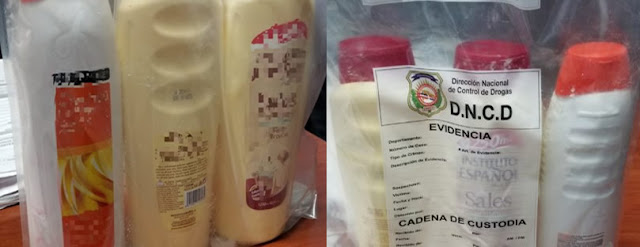 Agentes de la Dirección Nacional de Control de Drogas (DNCD) y del Cuerpo Especializado de Seguridad Aeroportuaria (CESAC), apresaron a un hombre de 60 años de edad, tras decomisar cocaína líquida en tres envases, simulando eran productos de belleza.