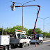  Electricidad de la Municipalidad trabaja para reponer  el alumbrado de avenida Lugones afectado por vandalismo