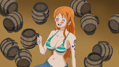 Personality Nami One Piece Drinking