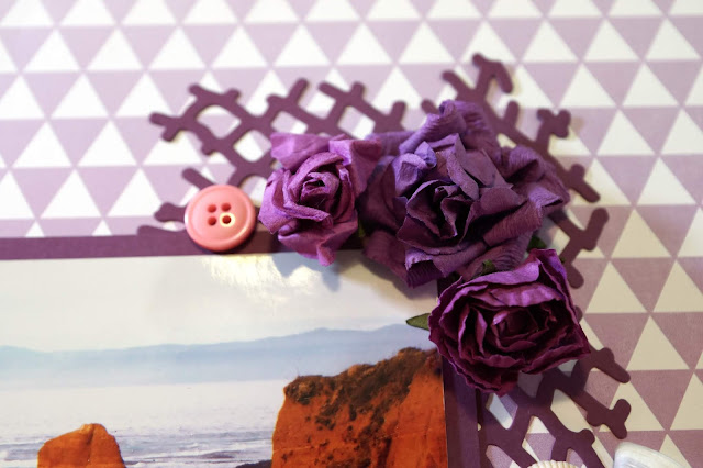 On the Coast: A Simple Scrapbook Layout with Real Shells | Alice Scraps Wonderland