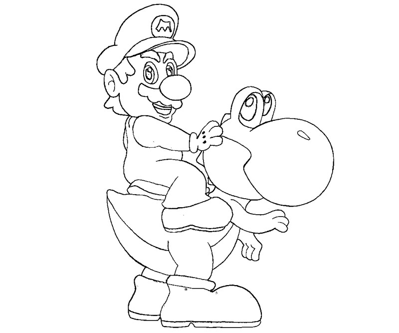 Random Yoshi Coloring Pages title=