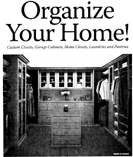 closet company ad saying Organize Your Home