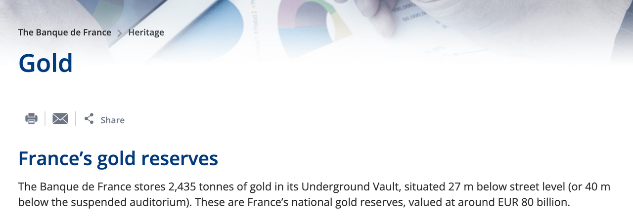 France Has Repatriated All Its Monetary Gold