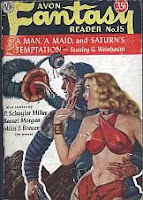 Cover image of Avon Fantasy Reader No 15, February 1951, edited by Donald A Wollheim