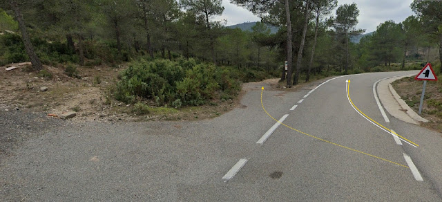 SANT MAGÍ DE LA BRUFAGANYA A LA BISBAL DEL PENEDÈS PR-C-224 AMB VARIANTS, carretera TV-2443 entre Aiguaviva i La Joncosa del Montmell