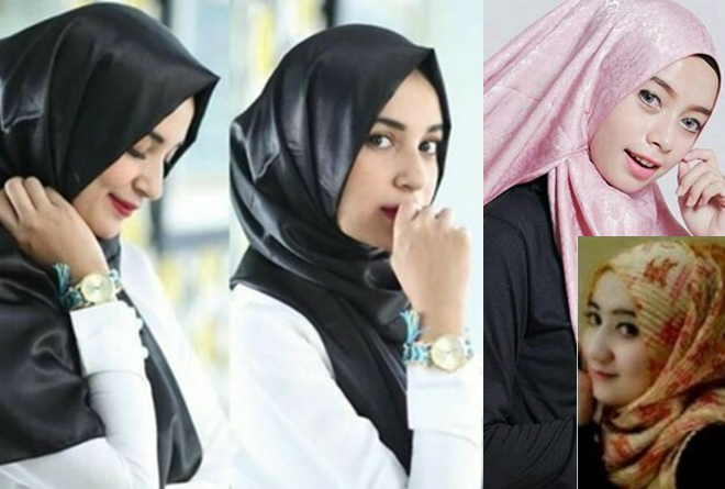  Contoh  Model  Jilbab  Kerudung Pashmina Satin Lengkap 