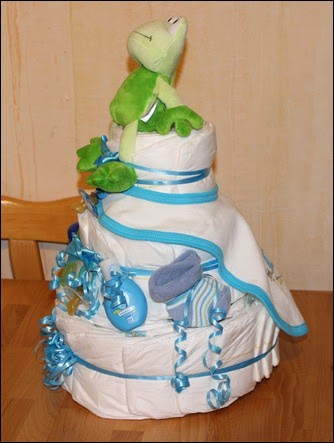 Windeltorte selbstgemacht Baby Boy 5