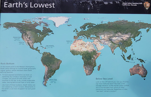 World Map showing the area where it's lowest sea level