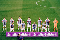 REAL VALLADOLID C. F. Temporada 2020-21. Rubén Alcaraz, Óscar Plano, Joaquín, Kike Pérez, Michel Herrero, Bruno, Masip. Orellana, Weissman, Luis Pérez, Nacho. REAL VALLADOLID C. F 1 S. D. HUESCA 3. 29/01/2021. Campeonato de Liga de 1ª División, jornada 21. Valladolid, estadio José Zorrilla. GOLES: 0-1: 37’, Rafa Mir. 0-2: 50’, Rafa Mir. 0-3: 57’, Rafa Mir. 1-3: 90+3’, Toni Villa.