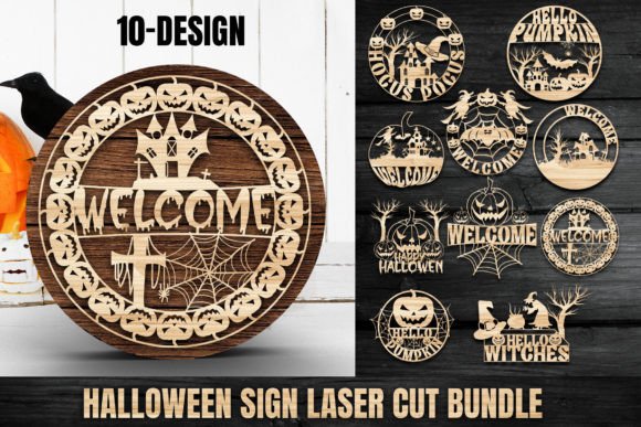Quotes Halloween Round Sign Bundle use them with your Cricut machine to make some adorable fall crafts! #svg #svgfile #freesvg #pumpkin #fall #cricut