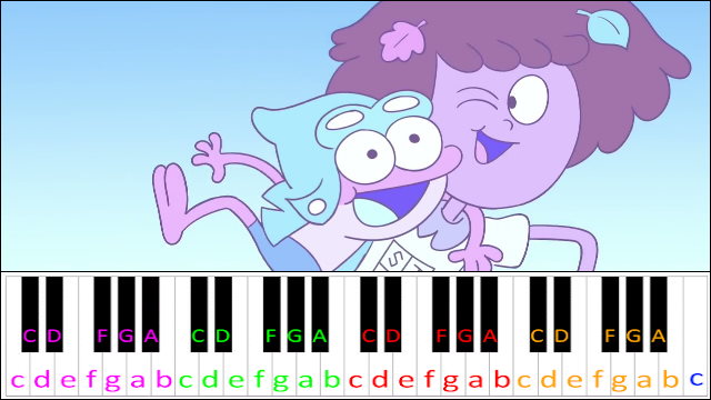 Amphibia Season 3 End Credits Song Piano / Keyboard Easy Letter Notes for Beginners