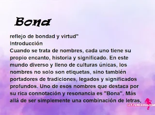 significado del nombre Bona