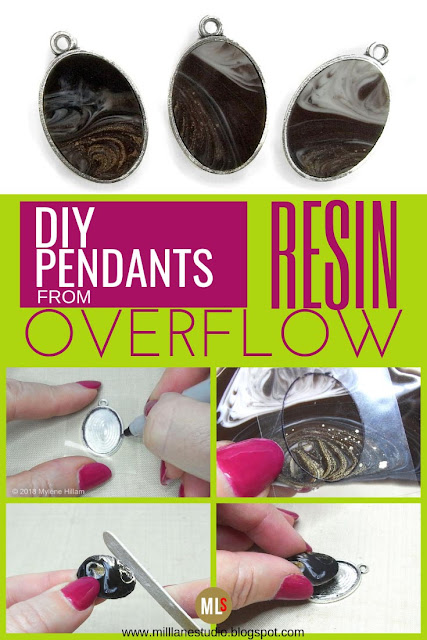 DIY resin overflow pendants project sheet