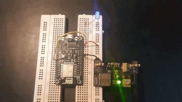NodeMCU LED blink on breadboard