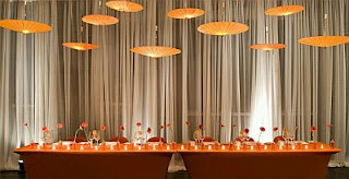 Wedding decoration, orange saloons