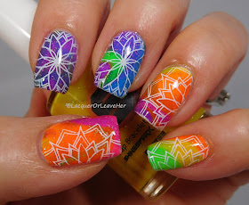 UberChic Beauty 25-02 over Drip marble featuring Shinepark Polish's Radical Flakes Collection