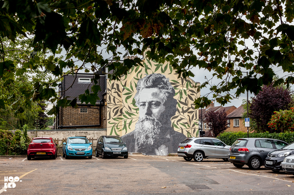 William Morris Street Art Mural in Walthamstow, London