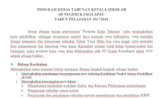 Download Program Kerja Kepala Sekolah SD Download Program Kerja Kepala Sekolah SD/MI Tahun 2019