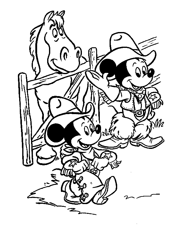 Mickey Mouse Christmas Coloring Pages