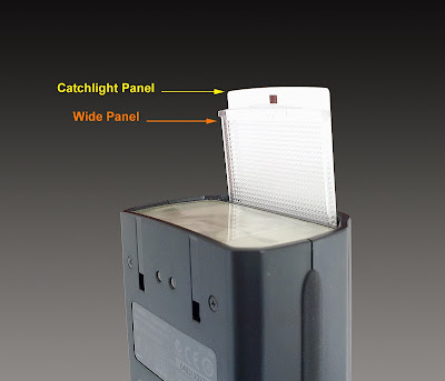 Built in panels in camera flashes