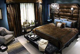 Brown and blue bedroom ideas