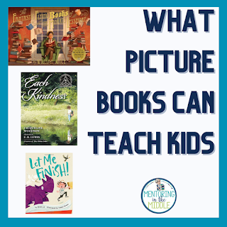 What picture books teach kids and with pictures of 3 books