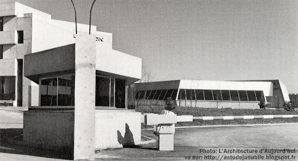 Usine et centre de recherche Thomson-Houston aujourd'hui Thales. Architectes: Claude Parent, Paul Virilio Construction: 1964-1971