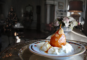 wheat beer poached pears