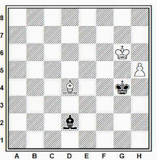 Final de alfil y peón de torre contra alfil, blancas ganan