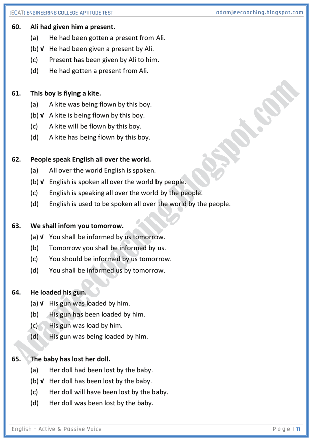 ecat-english-active-and-passive-voice-mcqs-for-engineering-college-entry-test